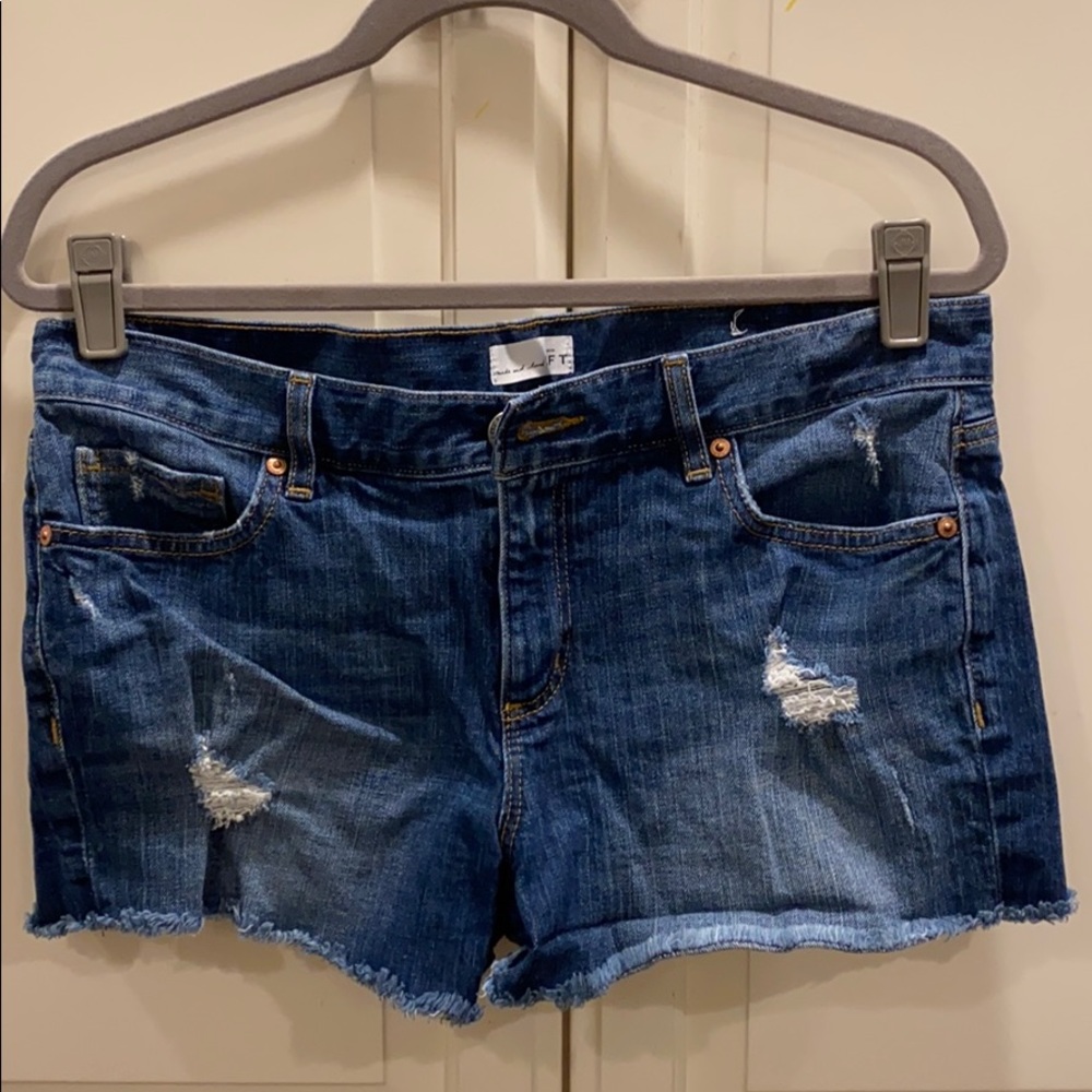 LOFT - Distressed Denim Shorts